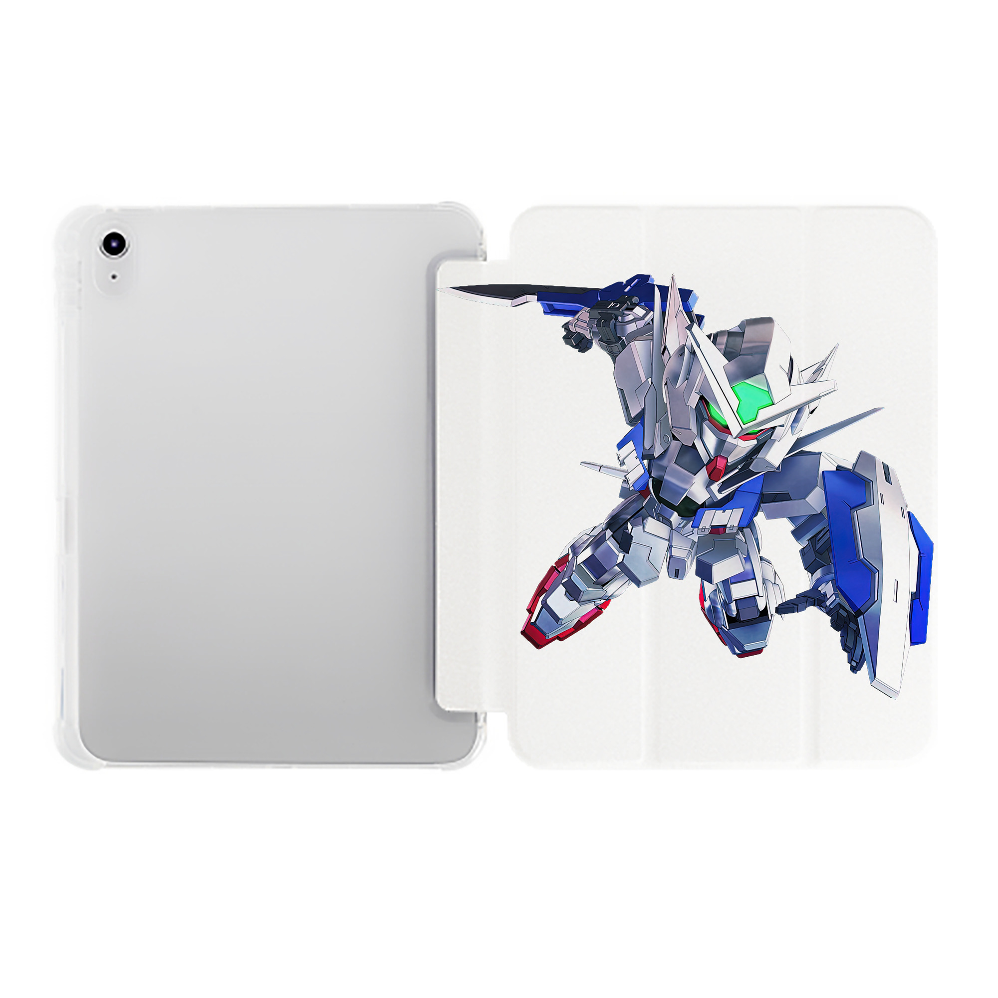 （画像用） 機動戦士ガンダム Mobile Suit Gundam IPad ケース ペン収納付き 三つ折りスタンド PUレザー×シリコン 対応機種9.5/10.5/10.9インチ